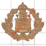Essex & Suffolk Cyclist Battalion rare field service cap badge. A good die-stamped brass example