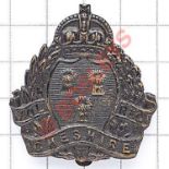 Cheshire Volunteer Regiment WW1 VTC OR’s bronze cap badge. Die-stamped 1605) Slider First