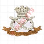 South Staffordshire Regiment Victorian bi-metal cap badge circa 1896-1901. A fine die-stamped
