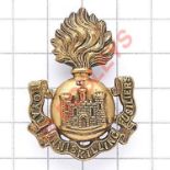 Royal Inniskilling Fusiliers scarce brass Irish Victorian shoulder title circa 1897-98. Die-cast. (