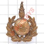 Royal Marines Labour Corps rare WWI cap badge. A good rare example comprising the Globe surmounted