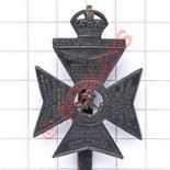 KRRC scarce OR’s blackened brass cap badge circa 1904-05. Die-stamped. Last honour Tel-el-Kebir.