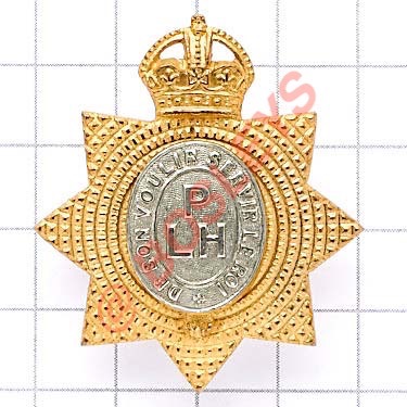 Indian Army. Punjab Light Horse Officer’s cap badge. Fine British made die-cast gilt crowned star