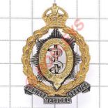 Indian Medical Service Officer’s cap badge. A fine British made die-cast silver and gilt example. (