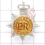 Middlesex Yeomanry EIIR Officer’s silvered & gilt cap badge. Die-cast Loops