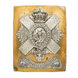 Badge. Scottish. 1st Royal Lanark Militia Victorian Officer’s shoulder belt plate circa 1866. A very