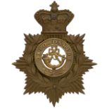 Badge. Oxfordshire Light Infantry Victorian OR’s helmet plate centre circa 1881-1901. Die-stamped