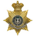 Badge. Scottish. The Royal Scots (Lothian Regiment) Victorian Officer’s helmet plate circa 1891-