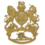 Badge. Royal Artillery Victorian Officer’s helmet plate circa 1878-1901. A fine die-stamped gilt