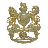 Badge. Royal Artillery Victorian Officer’s sabretache plate. Die-stamped gilt example. Royal Arms,