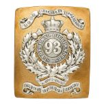 Badge. Scottish. 93rd (Sutherland Highlanders) Officers’ shoulder belt plate circa 1864-81. A