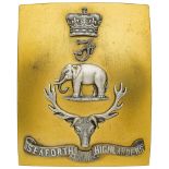 Badge. Scottish. Seaforth Highlanders post 1881 Officer’s shoulder belt plate. A fine example by