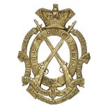 Badge. 6th Dragoon Guards (Carabiniers) Victorian pouch badge post 1880. A good scarce die-stamped