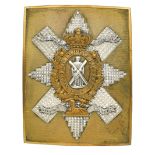 Badge. Scottish. Black Watch (Royal Highlanders) Victorian Officer’s shoulder belt plate circa