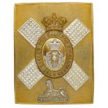 Badge. Scottish. The Queen’s Own Cameron Highlanders, Victorian Officer’s shoulder belt plate 1881-