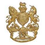 Badge. Royal Artillery Victoria OR’s helmet plate circa 1878-1901. Die-stamped brass example.