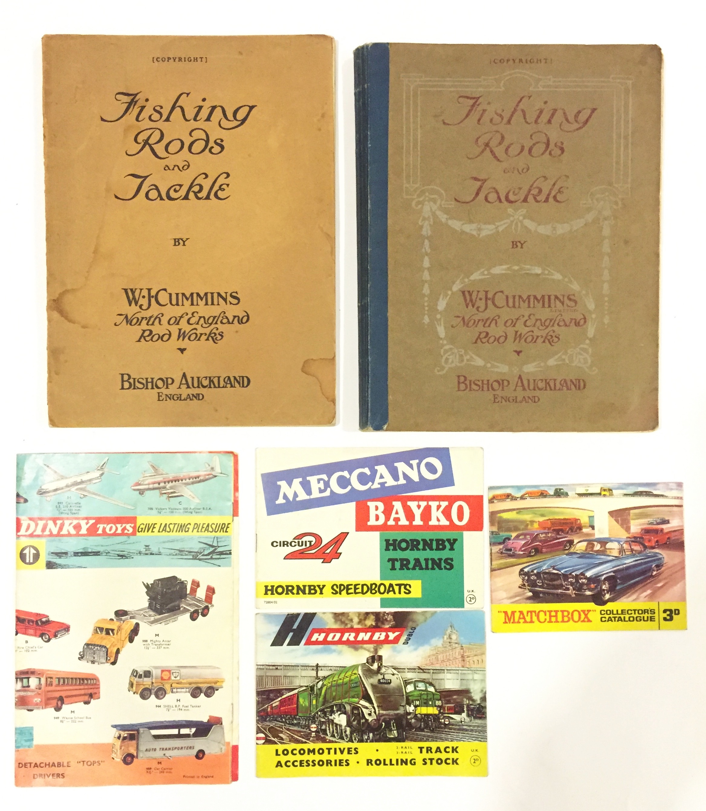 W.J. Cummins Fishing Rods and Tackle Price Catalogues circa 1930’s 1930’s. Two examples of the W.