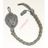 German Third Reich Army marksman’s lanyard. A good example of plaited aluminium cord, the top part