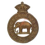 Indian Army. 8th Madras Native Infantry pre 1903 pagri badge. British made die-stamped brass