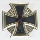 German Third Reich 1939 Iron Cross 1st Class, screwback. A fine example bearing hollow screw post to