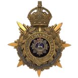 Badge. Hertfordshire Battalion, Bedfordshire Regiment Officer’s helmet plate circa 1908-09. A fine