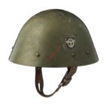 German Third Reich WW2 Czech Converted German Double Decal Police Helmet A very good clean example