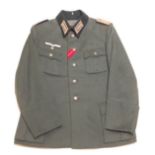 German Third Reich Army Doctor’s tunic. A fine attributed example with turnback cuffs and four