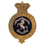 Royal West Kent Regiment Victorian Officer’s post 1881 glengarry badge. A fine example. Crowned rich