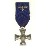 German Third Reich Army / Kriegsmarine 18 year Long Service Cross. A good scarce silver cross with