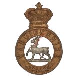 Royal Warwickshire Regiment Victorian OR’s glengarry badge circa 1881-96. A good die-stamped purpose