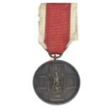 German Third Reich Social Welfare Medal A good oxidised silver example. The obverse with eagle and