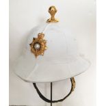 Royal Marines Elizabeth II Period Officer’s White Helmet. The Wolseley style helmet is a NATO