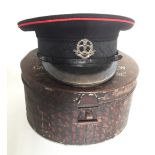 1st VB Middlesex Regiment pre 1908 Officer’s peaked cap. A good scarce example of dark blue melton