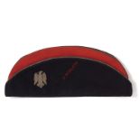 Royal Dragoons Officer’s Torrin Field Service Side Cap. A scarce example of black melton cloth