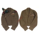 WW2 / Cold War Period Royal Marines Officer’s Battledress Uniforms & Caps. Worn by Captain later