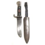 German Third Reich Hitler Youth Knife by WKC Solingen 1936. An example with the blade reverse