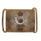 Badge. Scottish. Highland Light Infantry Victorian post 1881 Officer’s waist belt plate. A good