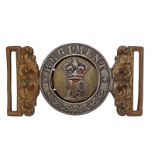 Badge. Indian Army. 19th Bombay Regiment Victorian Officer’s waist belt clasp Silver and gilt