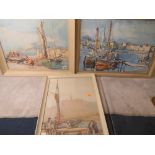 Three Knighton Hammond watercolours, 20 x 15