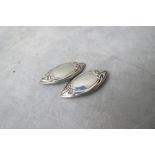 Pair of Liberty & Co silver ear clips, hallmarked Edinburgh 1987