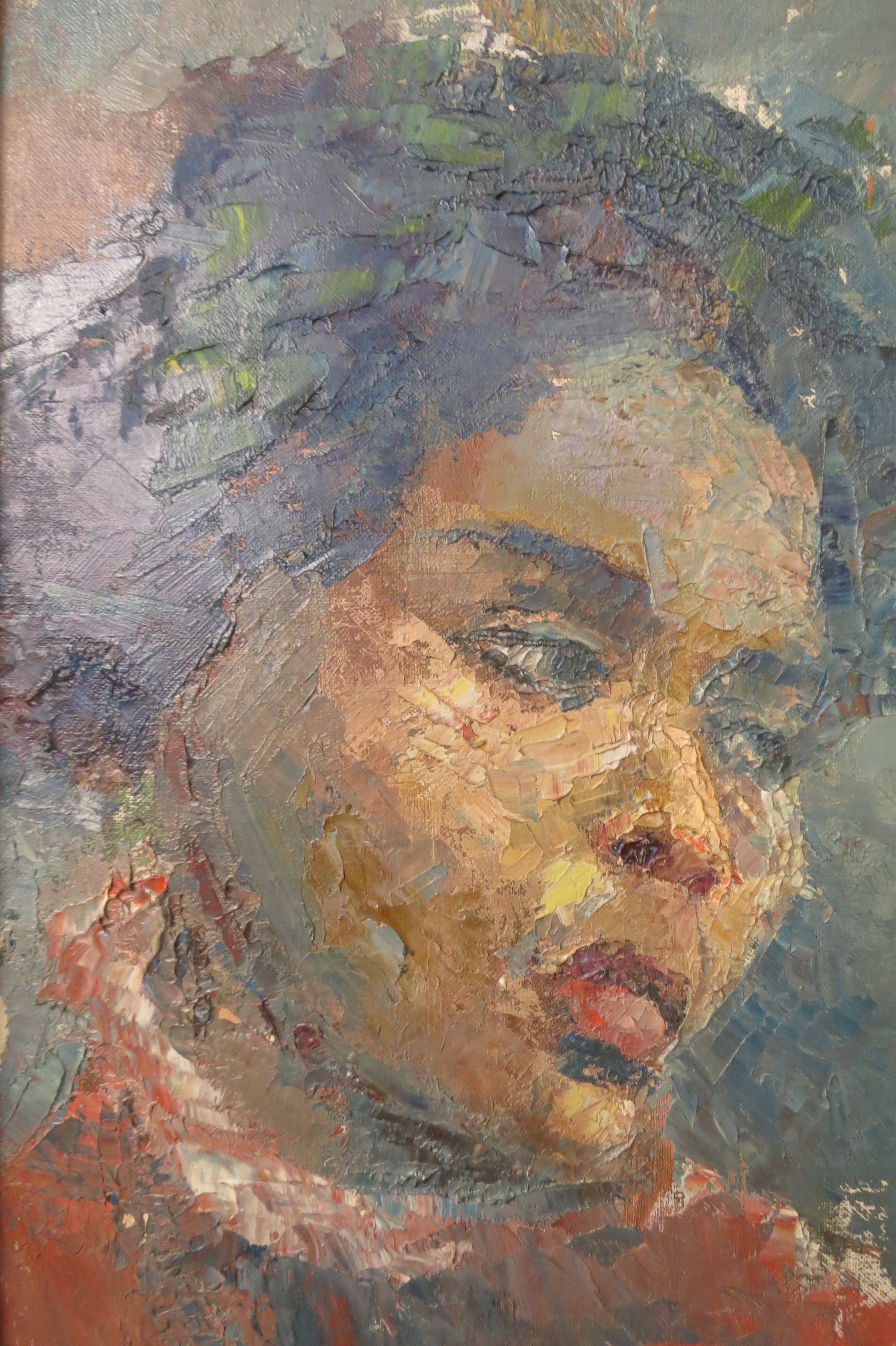 Joan Bendit - Portrait of an African lady, oil on canvas, circa 1960, signed lower right corner,