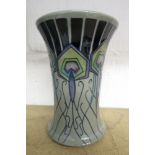 Contemporary Moorcroft vase of waisted form with everted top rim, circa 2012, decorated in a