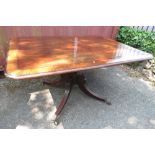 A Regency mahogany tilt top breakfast table on splayed legs