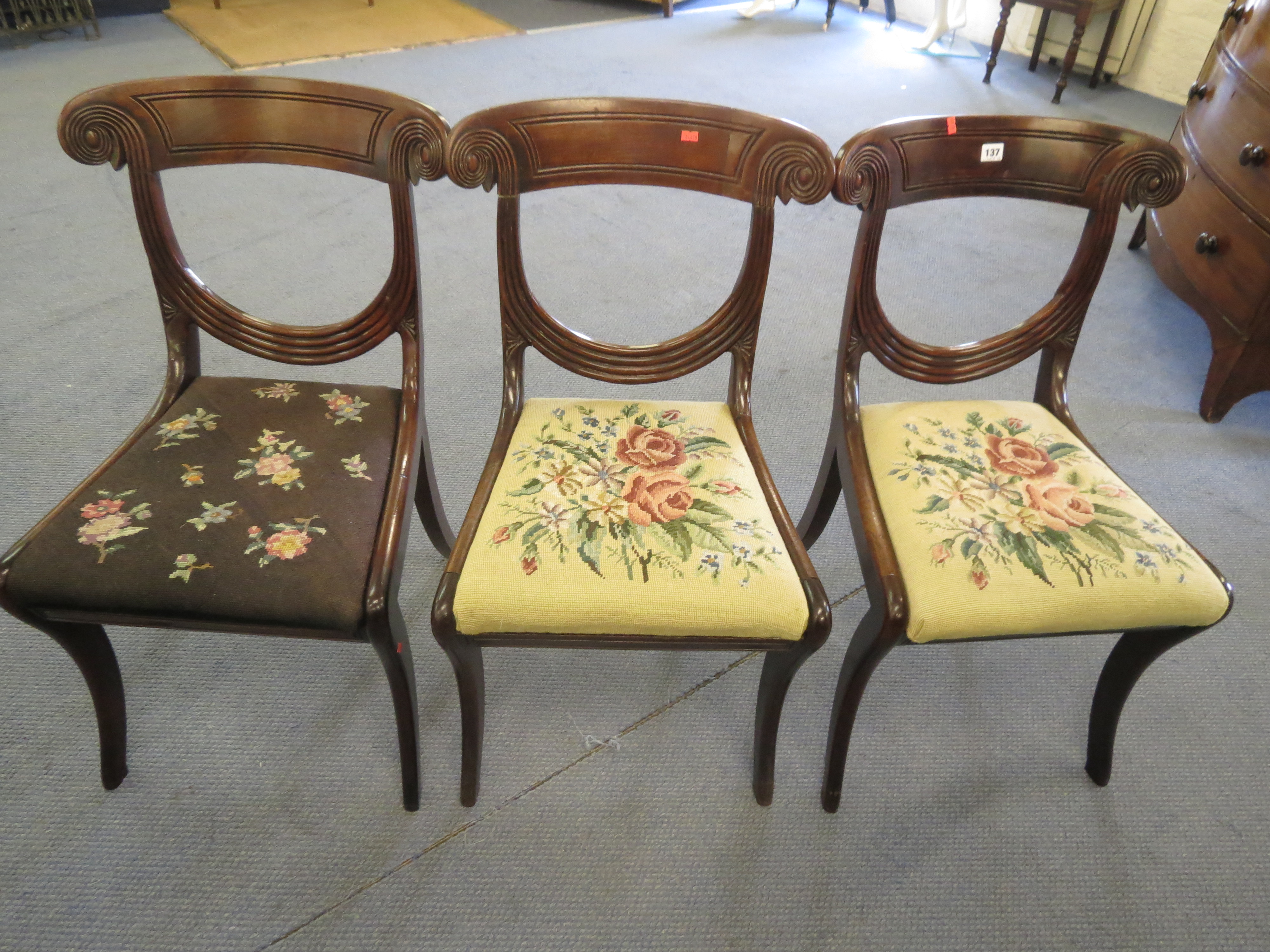 A set of William 1V mahogany chairs