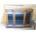 A Victorian walnut marquetry break-front Side Cabinet with gilt-metal mounts, 4ft 6in wide