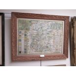 JOHN SPEED. Map of Wiltshire, engraved map, coloured,16 x 21 1/2 in