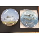 Fifteen boxed and unboxed Coalport aircraft and military Collector's Plates and a military Light