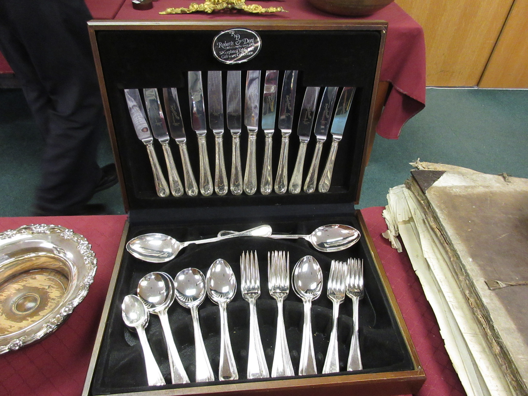 Two modern canteens of electroplated Cutlery, 'bead' pattern, each six place settings - Image 3 of 3