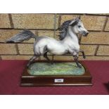 Hereford Fine Art Sculptures Ceramic Figure of a Grey Arab Stallion, Limited Edition