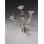 A George V silver Epergne, with four flutes on circular base, 7 1/2in H, Birmingham 1926